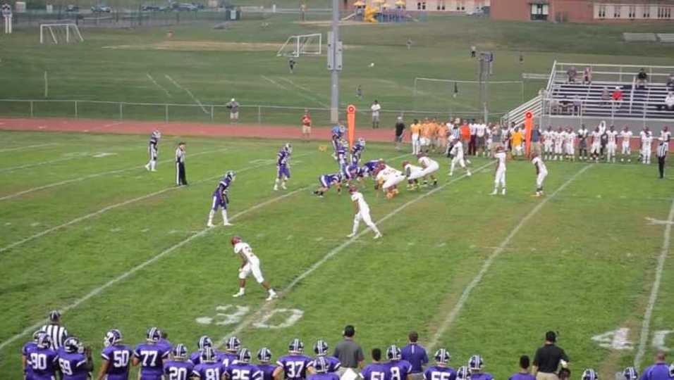 Monroe Woodbury Tyler Toledo 88 tackle vs Cardinal Hayes