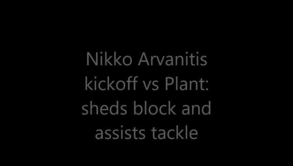 Nikko Arvanitis kickoff highlight Armwood vs Plant