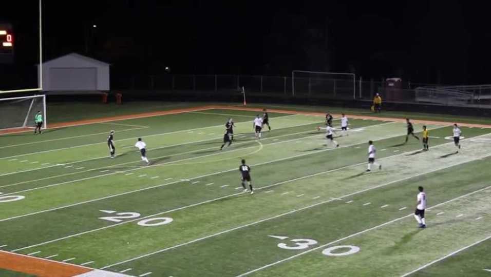 Amazing control and top corner volley