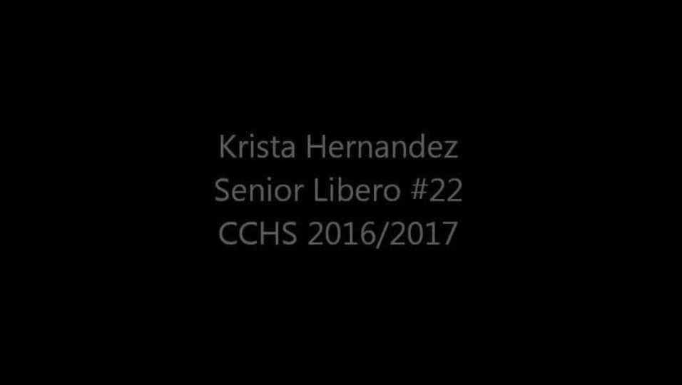 Krista Hernandez CCHS 2016 Sr. Libero #22