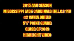 M.L.C. #2 Cayla Obillo 5'1" 2019 PG Highlight Video 2015