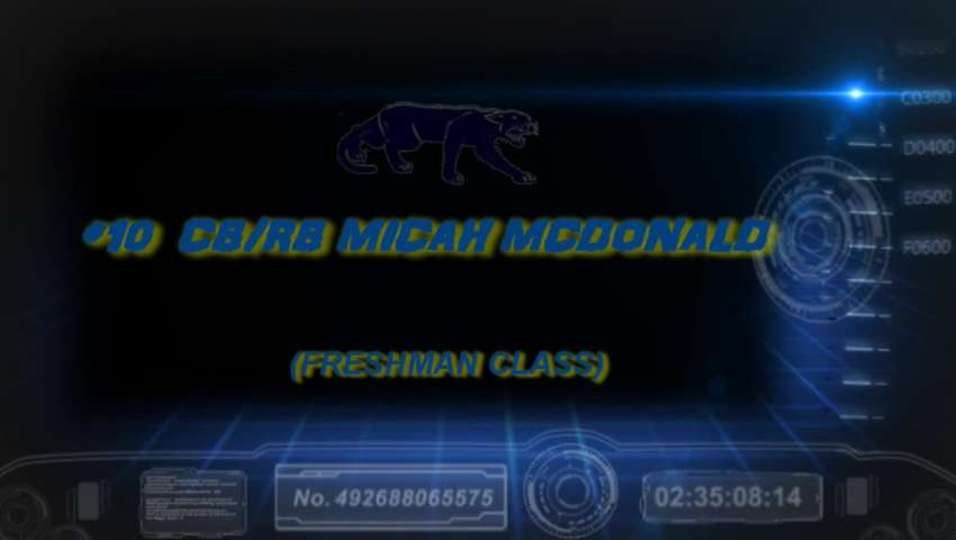 #10 CB/RB Micah McDonald Freshman Highlights