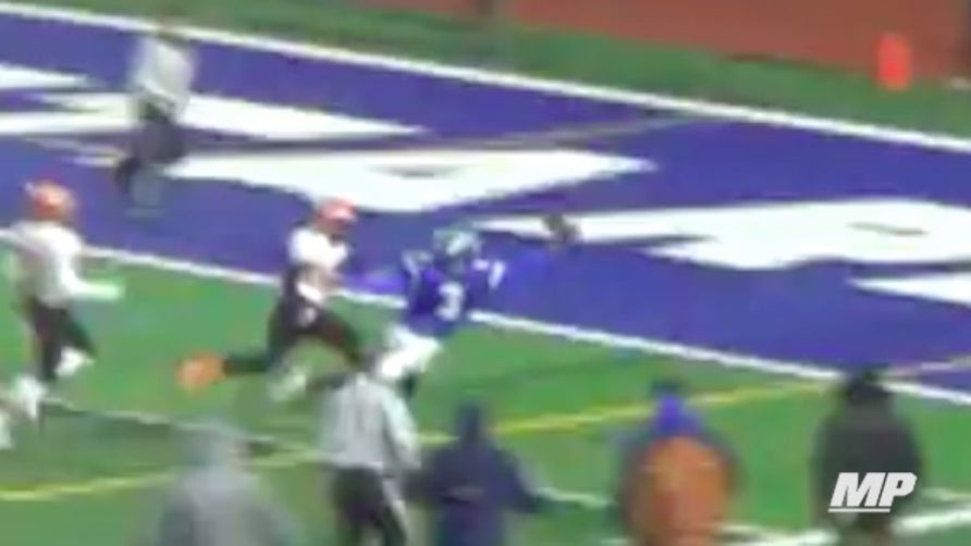 This catch by Pat Galer of Whitesboro (NY) took the internet by storm Friday night. It looks very similar to another amazing one handed catch by a New York receive. (Hint: OBJ)