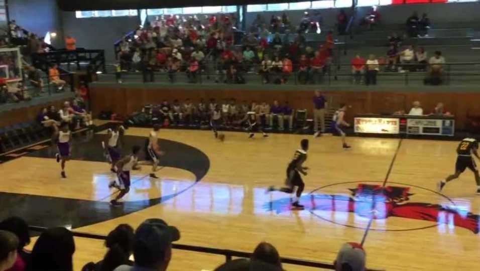 Dewayne Cox with the steal and dunk.