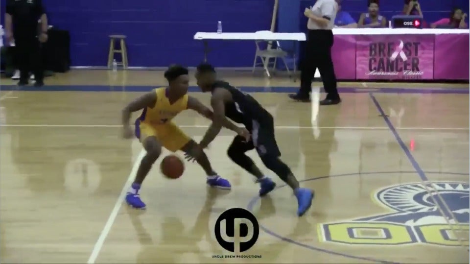 Gets him twice on same possession