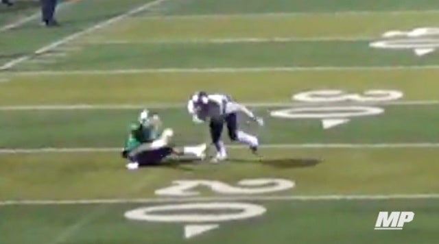 California receiver puts two defenders on skates
