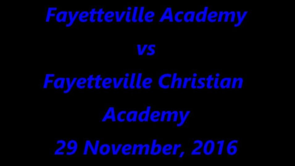 Fayetteville Academy vs Fayetteville Christian Academy