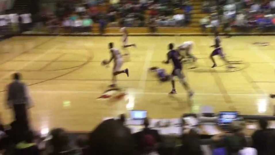 Robert Woodard with a steal and monster slam