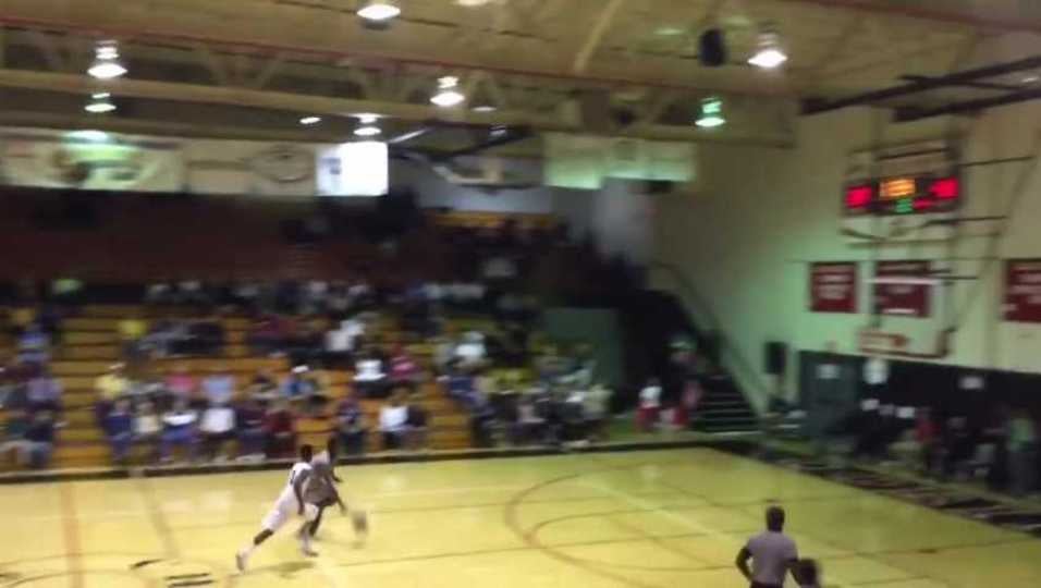 Nikolas Weatherspoon with the slam on the break