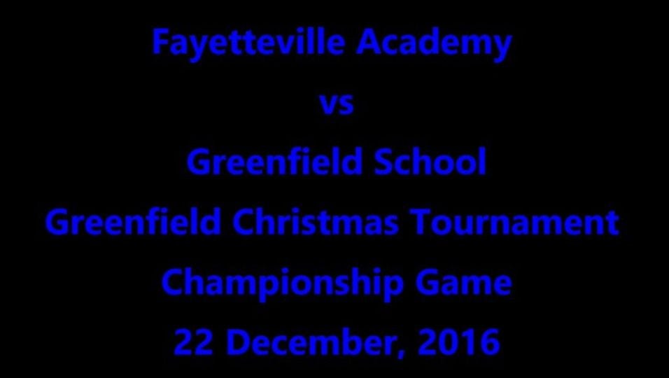 Greenfield Holiday Championship Game