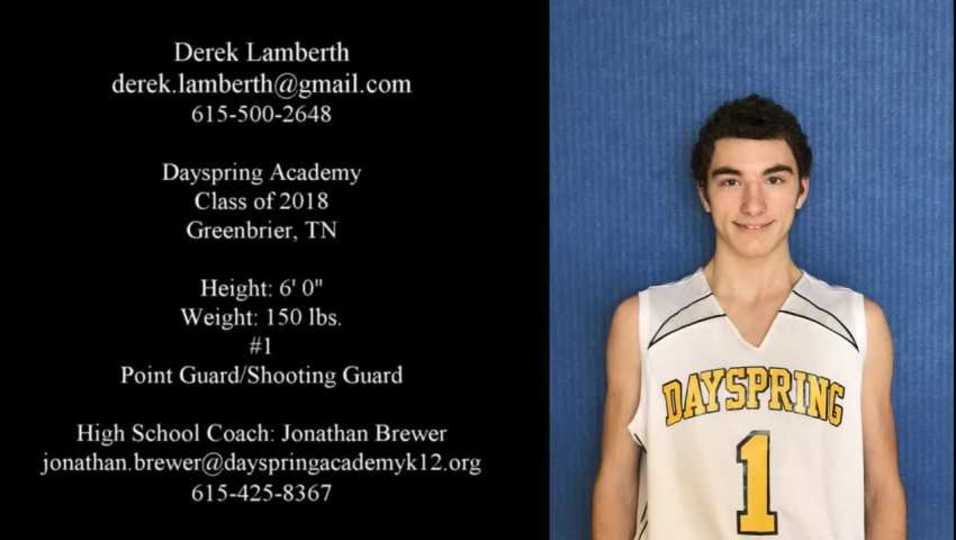 Derek Lamberth Highlight Video (Soph. season 2015-16)