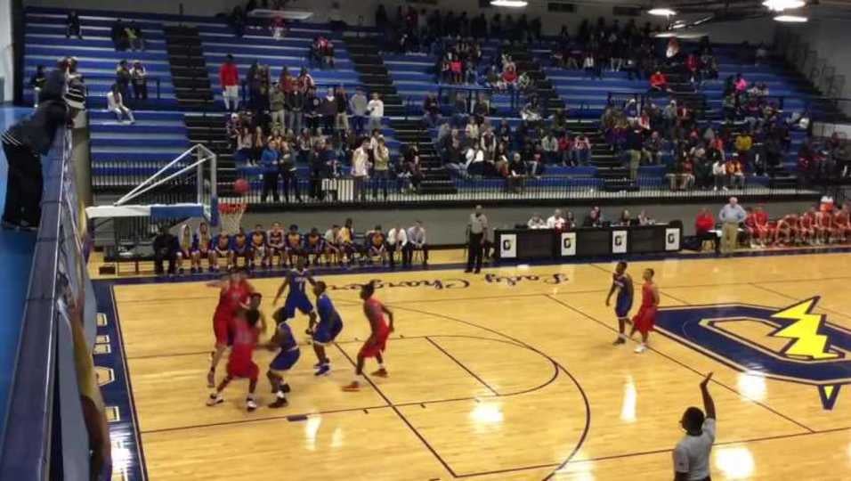 Devin Gilmore with the put back slam