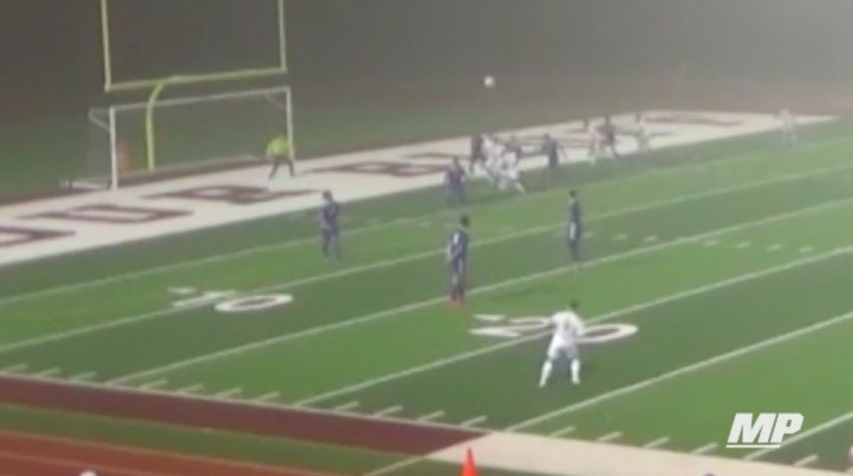 The bend on this goal is ridiculous