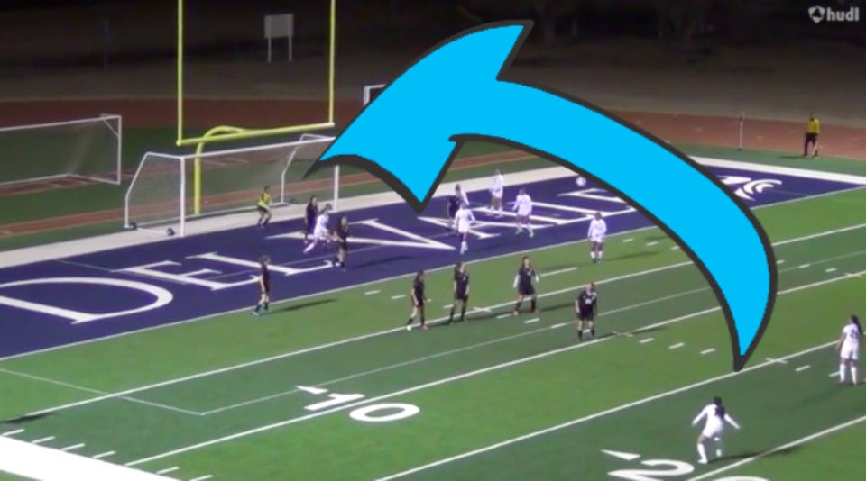 Remarkable free kick goal