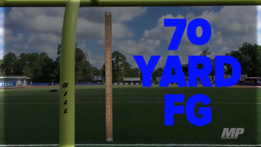 Joseph Bulovas of Mandeville (LA) is already headed to play for Coach Saban for the Alabama Rolling Tide. I guess kicks like this 70-yarder will draw you some interest.