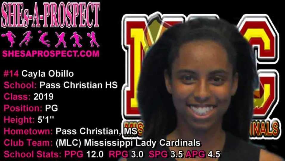 #14 Cayla Obillo 5'1" 2019 PG S-A-P Highlights 2016-17 Season