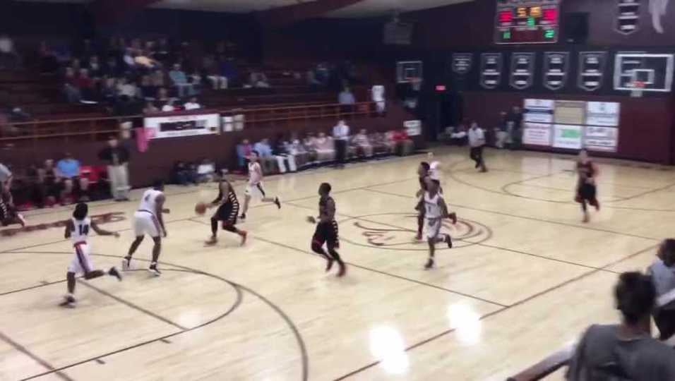 MaDarius Hobson finds DaShun Berry for the layup