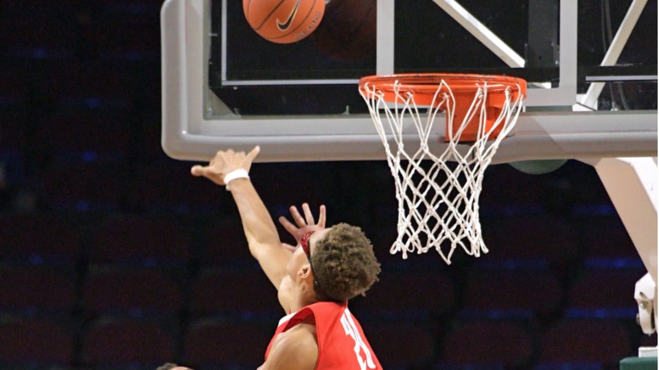 Miles Brookins dunks one for the books