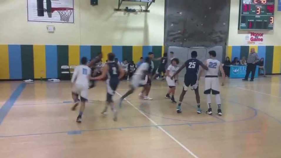 Deondre Bourne of Leman Prep scores 20 in Second Half