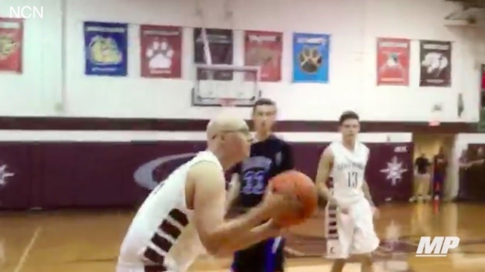 Athlete battling cancer scores in high school game