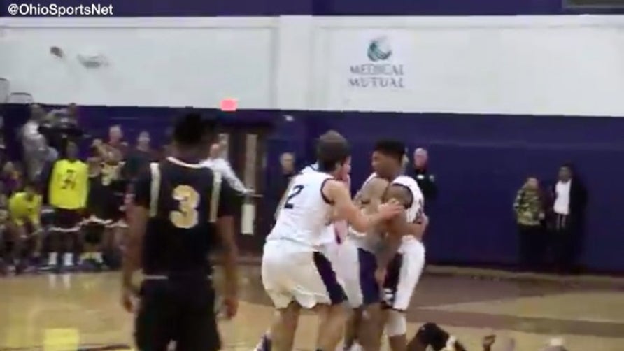 Coaches always preach to never foul a three-point shooter. Well, David Gulley draws the foul and hits the free throw for the 4-point play to send Solon (OH) to the district championship.