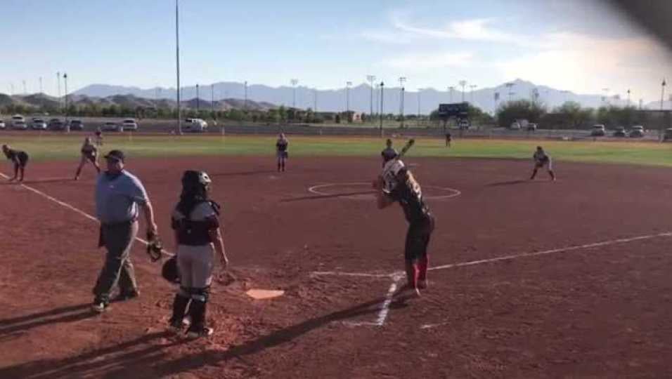 Heritage Academy's Mikayla Rojas homers against West Phoenix High