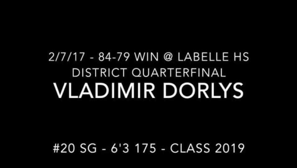 Vladimir Dorlys vs Labelle District 5A Quarterfinal