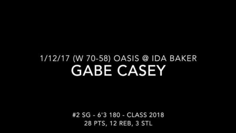Gabe Casey #2 OHS vs IBHS 1/12/17
