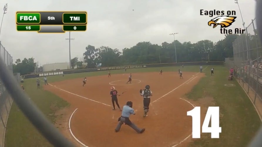 Tessa Cantrell of Fort Bend Christian (TX) struck out 14 of the 15 batters she faced in her five-inning perfect game, including punching out the first 10 to start the game.
