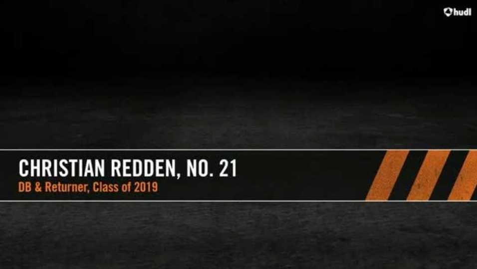 Christian Redden, Corner Back, Varisty, Class 2019