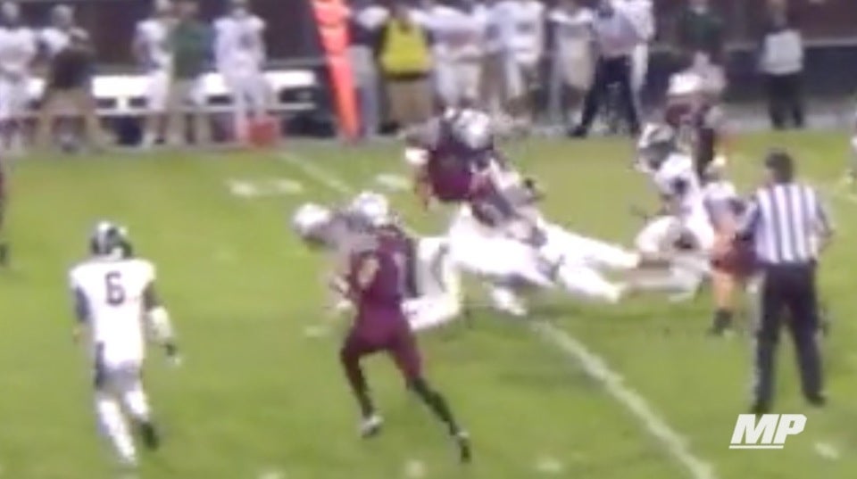 The 360 hurdle over a defender