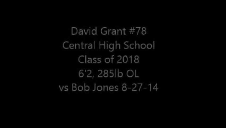 DAVID GRANT #78 CENTRAL HS vs BOB JONES