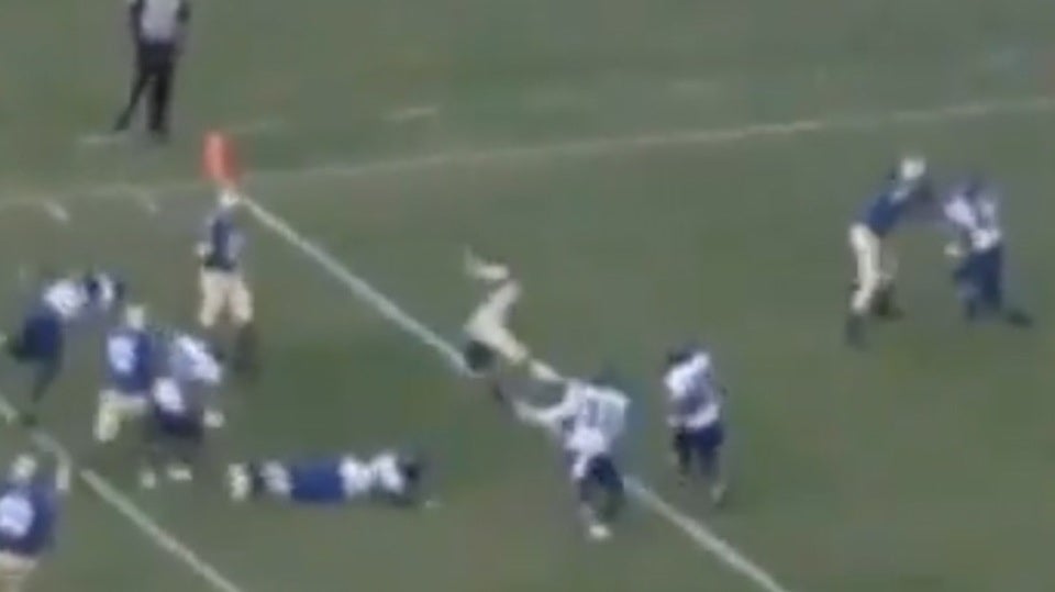 Flipping cartwheel for the touchdown