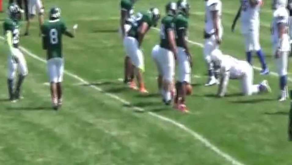 Stuffed at the line!