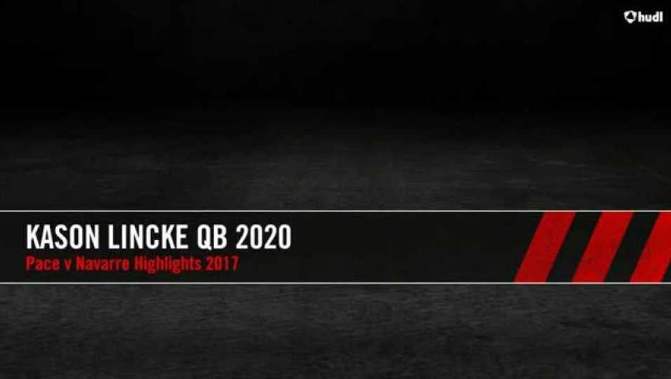Pace v Navarre - Kason Lincke QB 2020