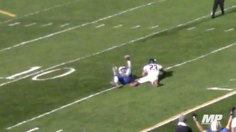 Wild catch while lying on his back