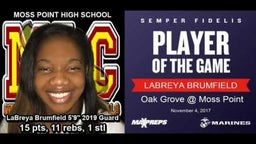 #11-LaBreya Brumfield 5'9" 2019 G/F Highlights vs Oak Grove HS