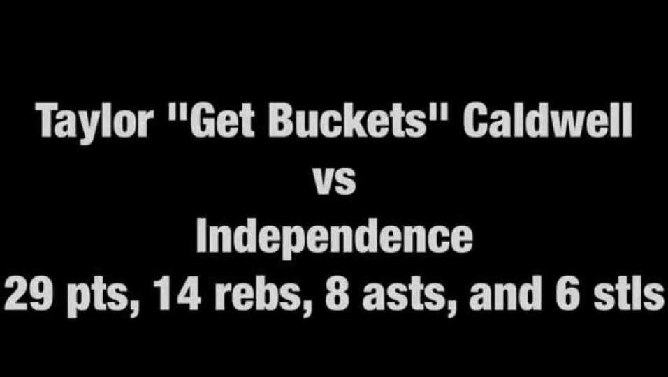 Taylor Caldwell was on fire against powerhouse Independence