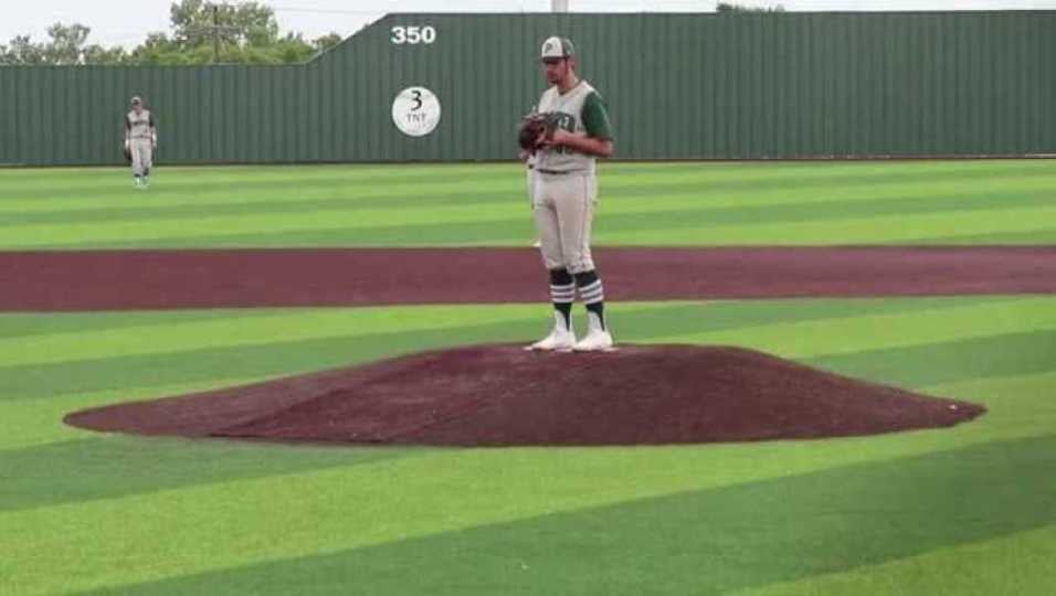 Hunter Prideaux Pitcher/PO Playoffs Round 2 Game 2 vs Cleburne Highlight May 25th 2018