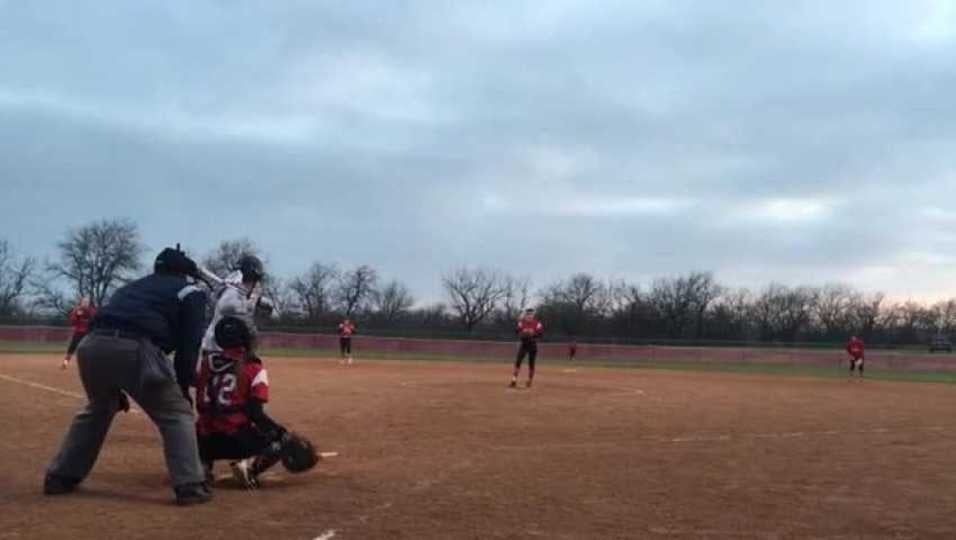 Madison Simoneau, 2020, Hitting during Clearwater High School game