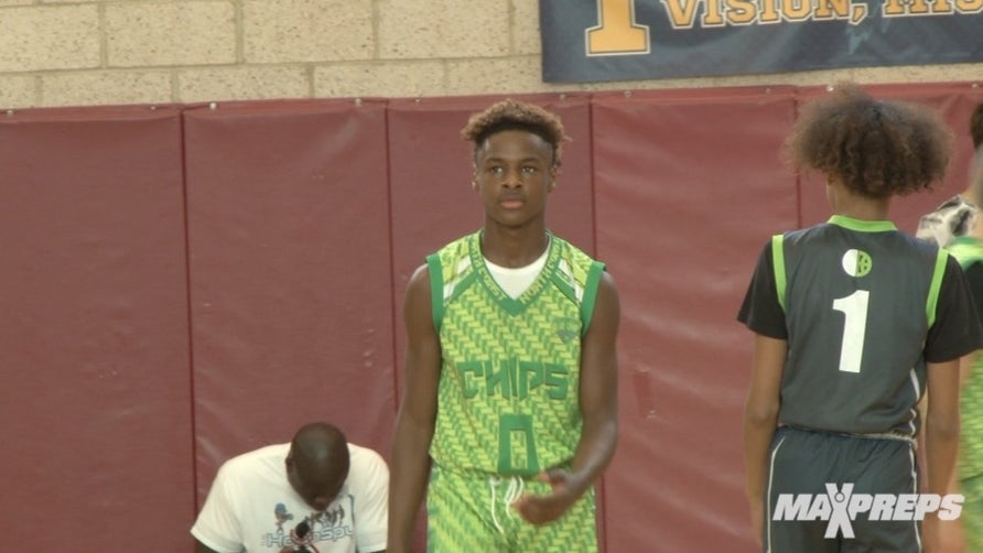 Highlights of the phenom Bronny James Jr. while playing for the North Coast Blue Chips in his games at the 15U Las Vegas Classic.