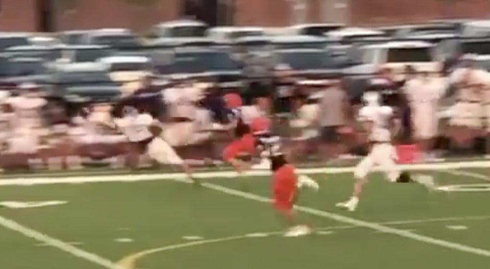 Texas recruit with an insane one handed diving catch