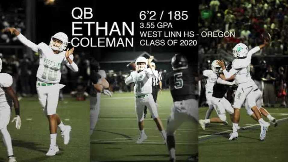 Ethan Coleman QB Highlights C|O 2020