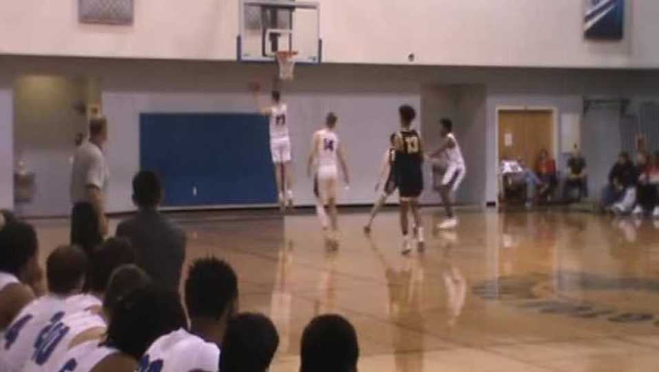 Full court drive off of rebound