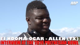 2019 Oklahoma signee EJ Ndoma-Ogar interview at Polynesian Bowl