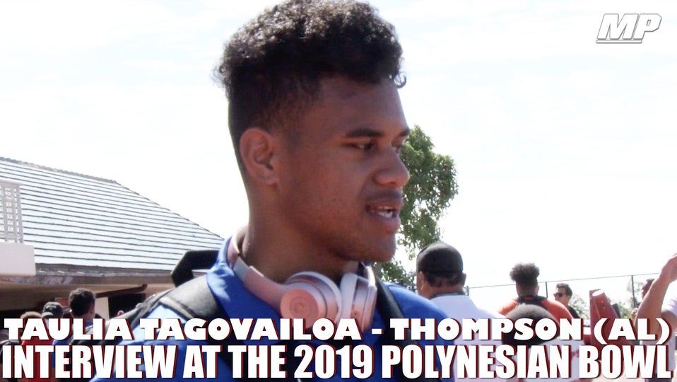 2019 Alabama signee Taulia Tagovailoa interview at Polynesian Bowl