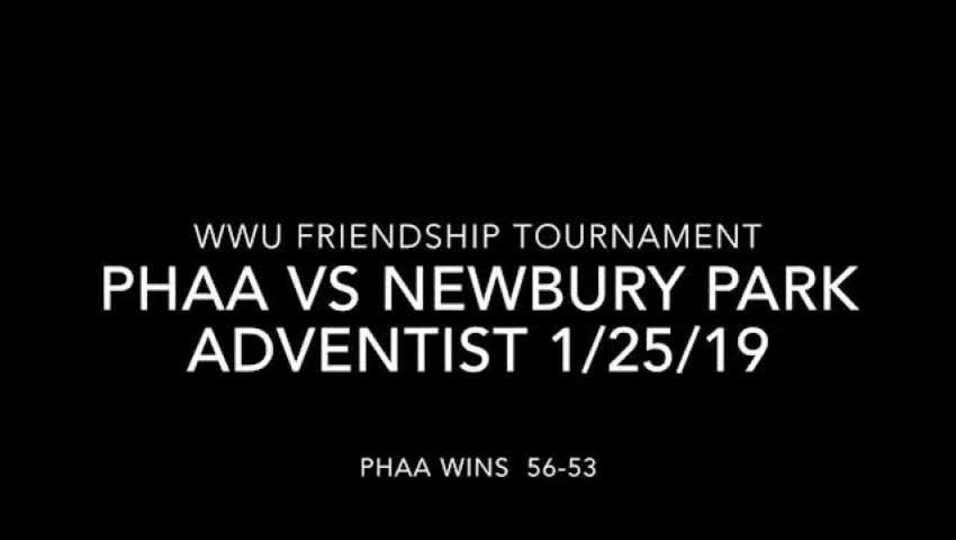 PHAA vs Newbury Park 1/25/19