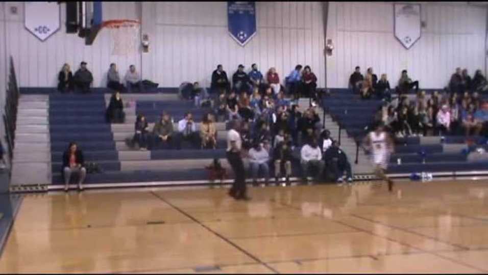 Nice two handed break away dunk