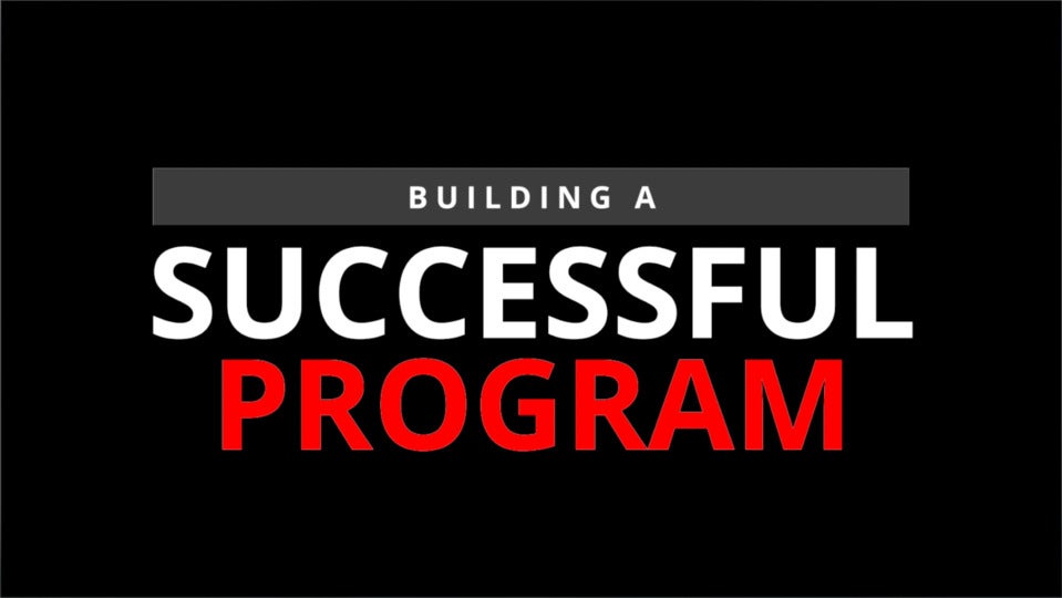 Coaches Webinar - Building a Successful Program