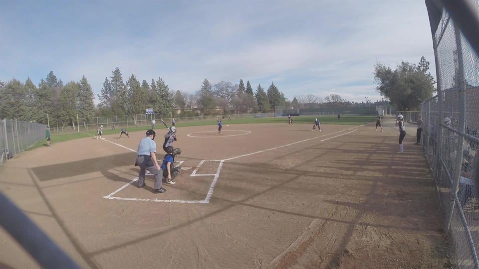 Kristin Blake hits it over the trees